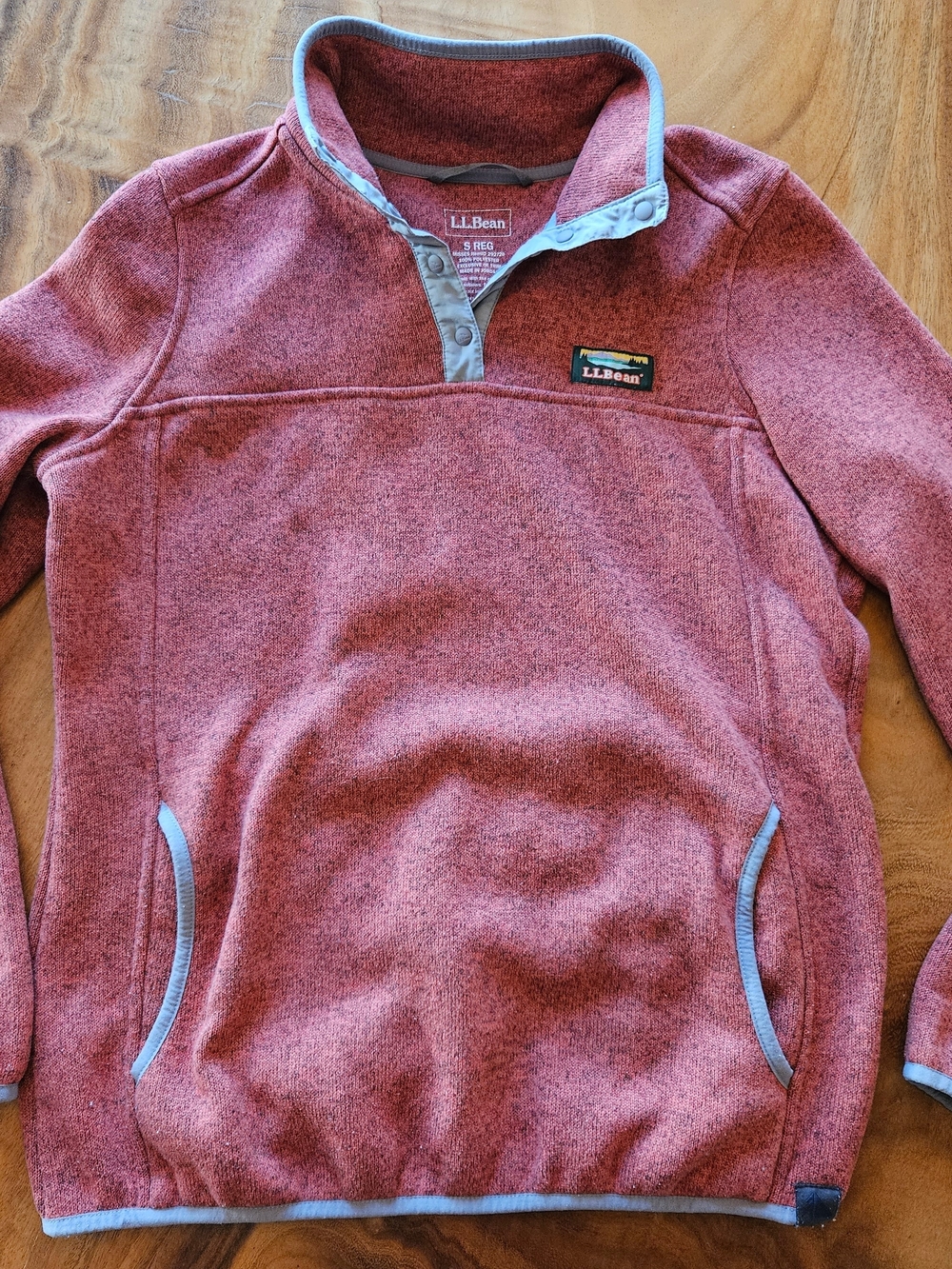 L.L. Bean Womens Heathered Red Pullover Sweater